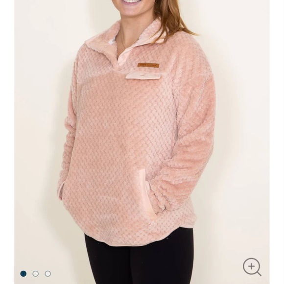 Simply southern light pink soft sherpa pullover - Picture 2 of 7